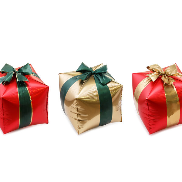 Balony foliowe Prezenty, 34 x 36 cm, mix (1 op. / 3 szt.)