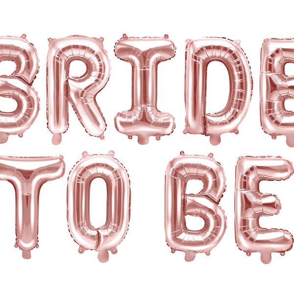 Balon foliowy Bride to be, 340x35cm, różowe złoto