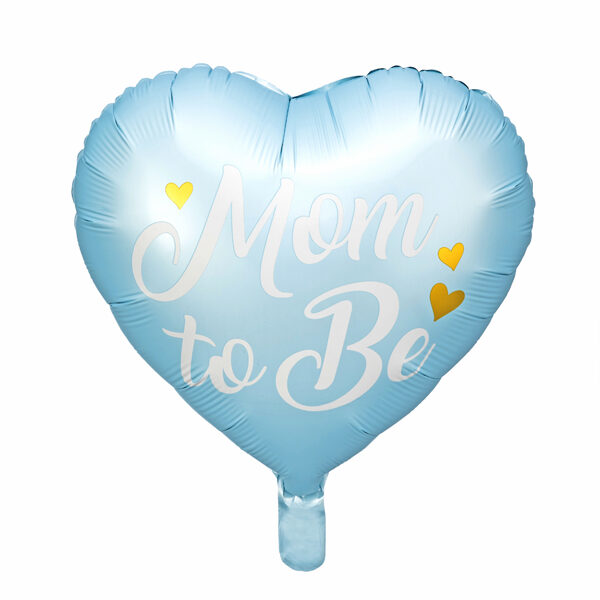 Balon foliowy Mom to Be, 35cm, niebieski