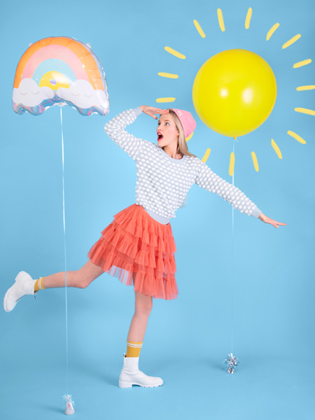 Balon foliowy Tęcza, 55x40cm, mix - obrazek 6