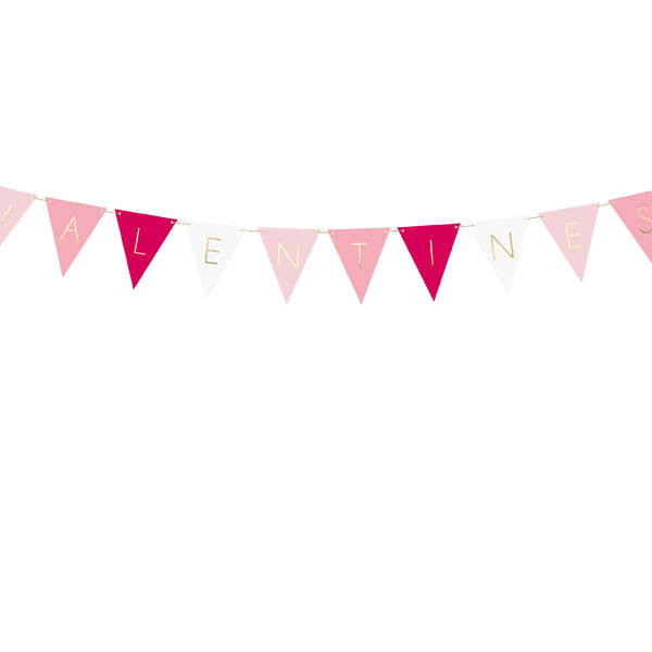 Girlanda Valentines - Flagietki, mix, 2,1 m