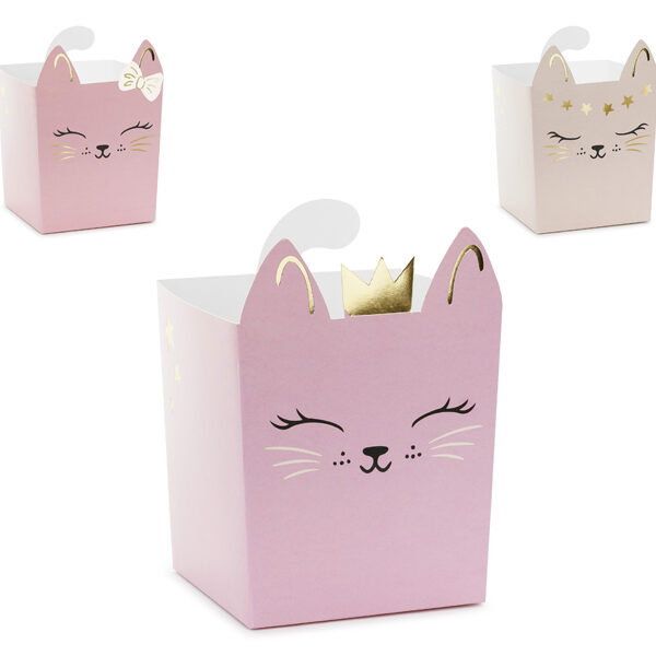 Pudełka na przekąski Kotki, mix (1 op. / 3 szt.)