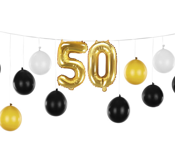 Girlanda balonowa 3w1 - 50 urodziny, mix, 260x32cm