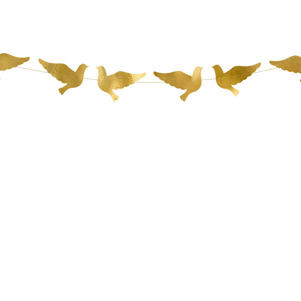 Girlanda Gołębie, złoty, 112 cm