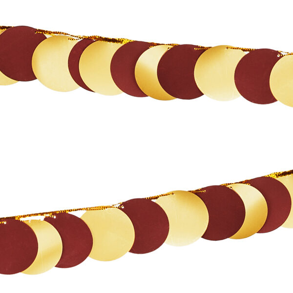 Girlanda metalizowana Kółka, mix kolorów, 2,2 m