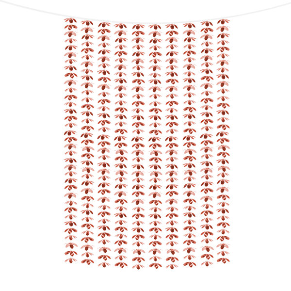 Kurtyna - Kwiatki, różowe złoto, 100x210cm