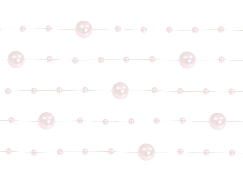 Girlandy perłowe, j. różowy, 1,3m (1 op. / 5 szt.)