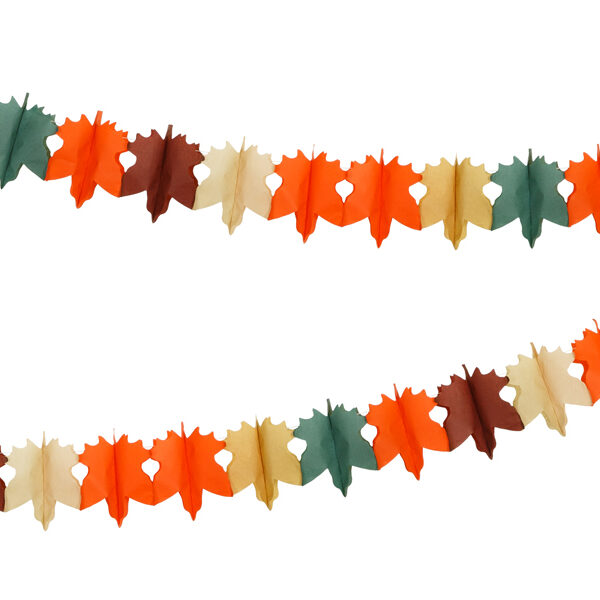 Girlanda bibułowa Liście, mix, 3m