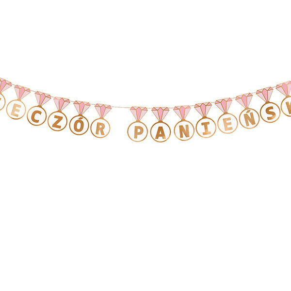 Baner Pierścionki ''Wieczór panieński'', mix, 2.5 m