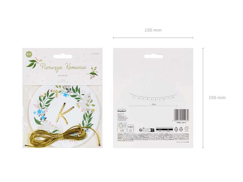 Baner ''I Komunia Św.'', 2 m, mix - obrazek 6