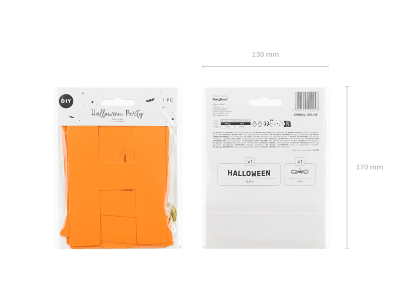 Baner Halloween, 2.5 m, pomarańczowy - obrazek 6
