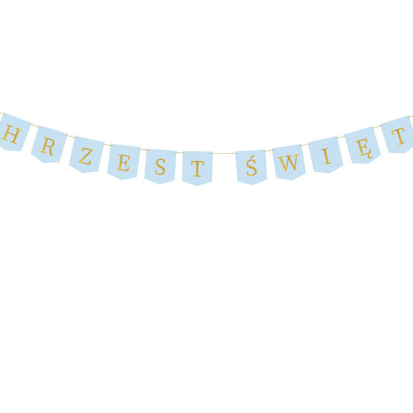Baner ''Chrzest Święty'', 2 m, jasny niebieski