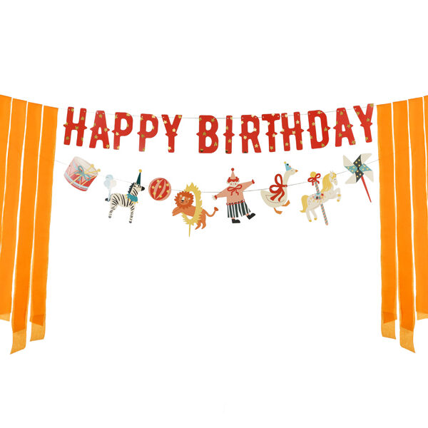 Baner Happy Birthday Cyrk, 275 cm, mix