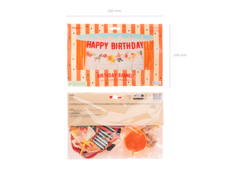 Baner Happy Birthday Cyrk, 275 cm, mix - obrazek 4