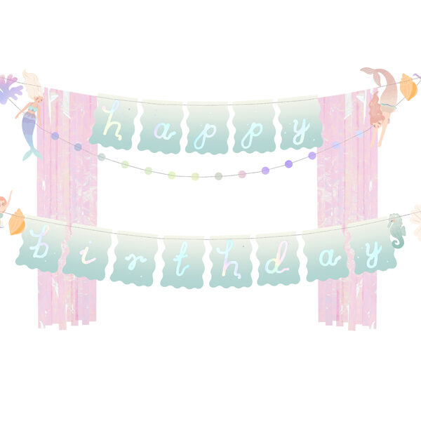 Baner Happy Birthday Syrenka, 130x100cm, mix