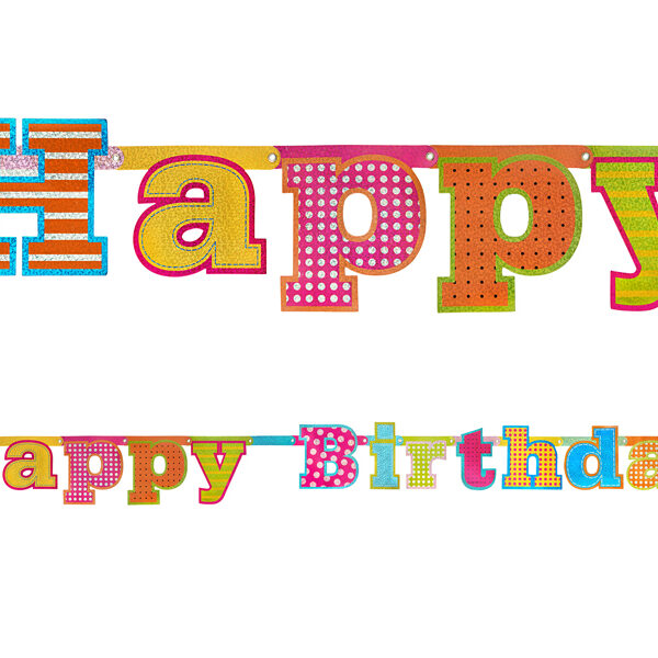 Baner Happy Birthday, 16 x 166cm