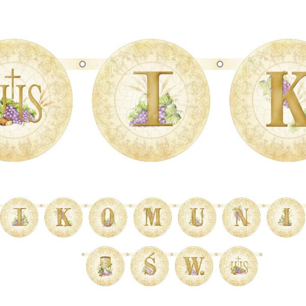 Baner I Komunia Św., 13 x 200cm