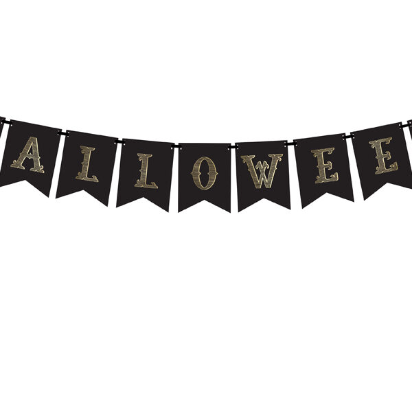 Baner Halloween, czarny, 20x175cm