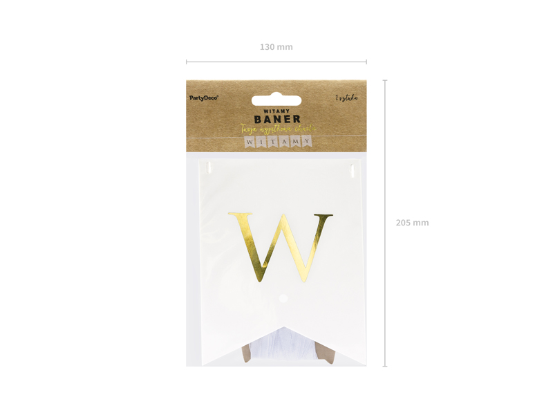 Baner Witamy, biały, 15 x 80 cm - obrazek 4