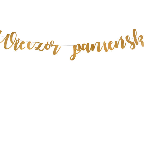 Baner Wieczór panieński, złoty, 150x21,5cm