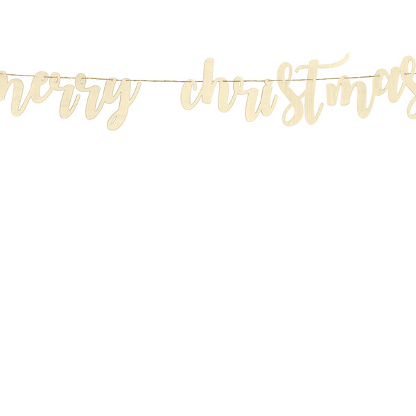 Drewniany baner Merry Christmas, 87x17cm