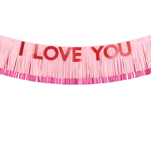 Baner I Love You, 150x30 cm, mix