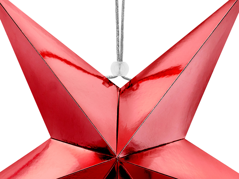 Gwiazda papierowa, 45cm, czerwony - obrazek 2