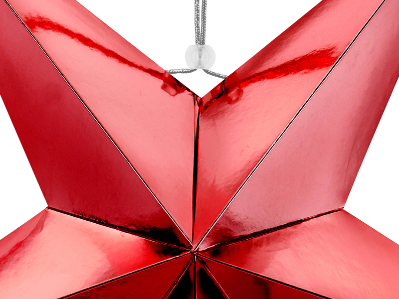 Gwiazda papierowa, 70cm, czerwony - obrazek 2