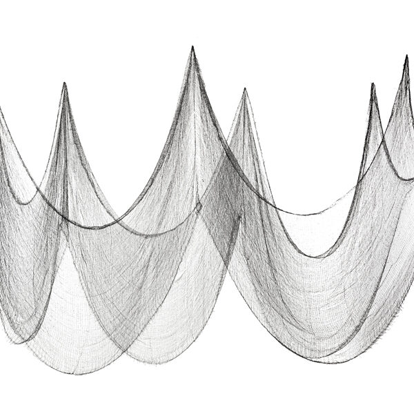 Materiał dekoracyjny gładki, czarny, 0.72x9.8m