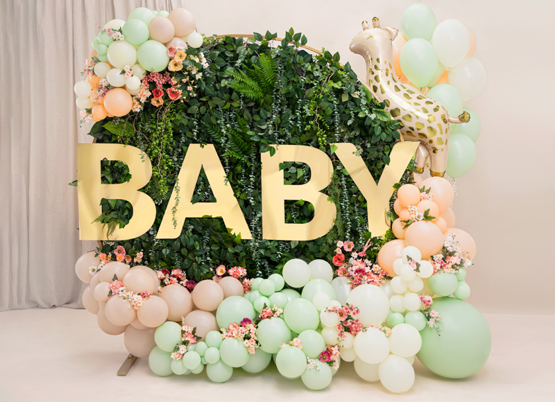 Litera lustrzana ''B'', złoty, 47x60 cm - obrazek 2