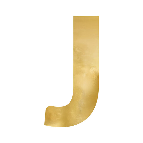 Litera lustrzana ''J'', złoty, 30x61 cm