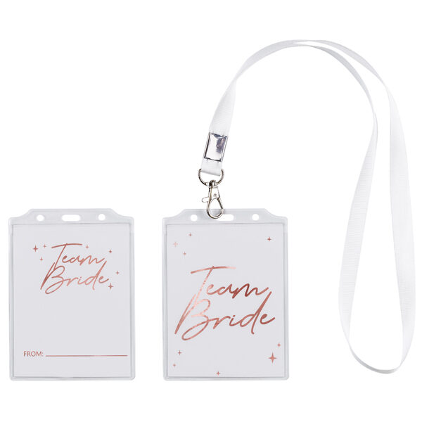 Identyfikator Team Bride, 8,7x12,5cm (1 op. / 4 szt.)
