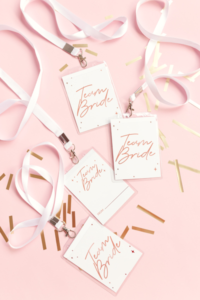 Identyfikator Team Bride, 8,7x12,5cm (1 op. / 4 szt.) - obrazek 2