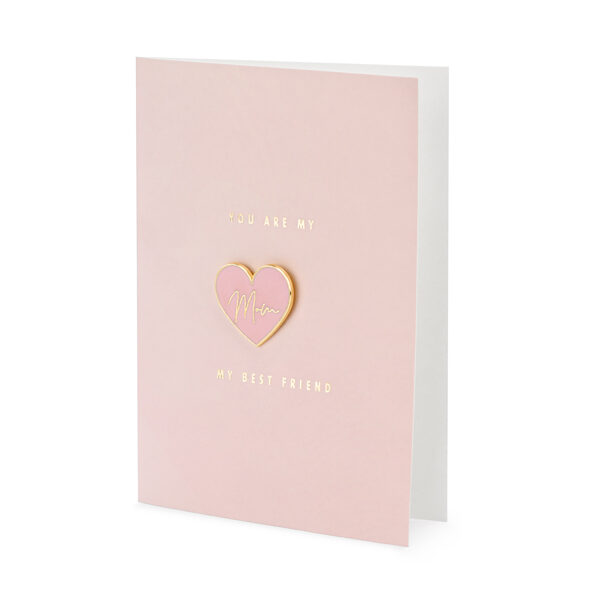 Kartka z pinem Mom, 10.5x14.8cm