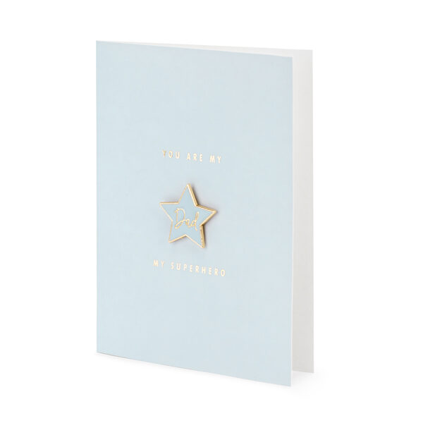 Kartka z pinem Dad, 10.5x14.8cm