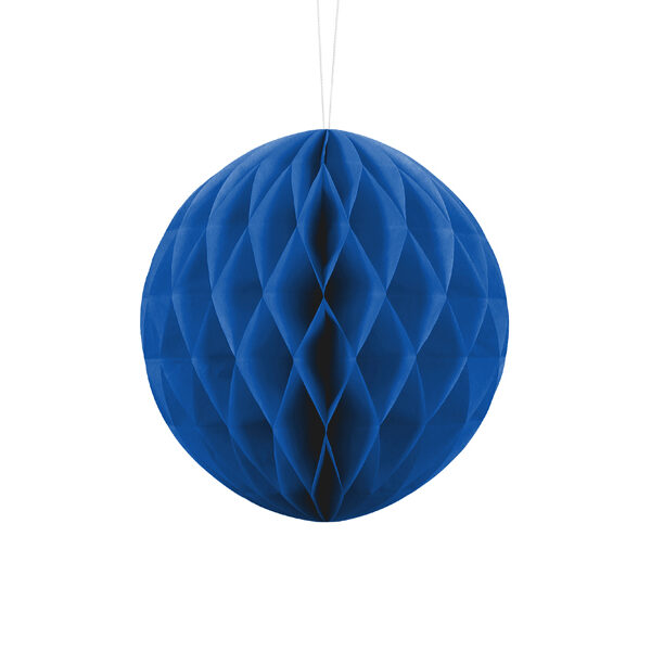 Kula bibułowa, niebieski, 20cm