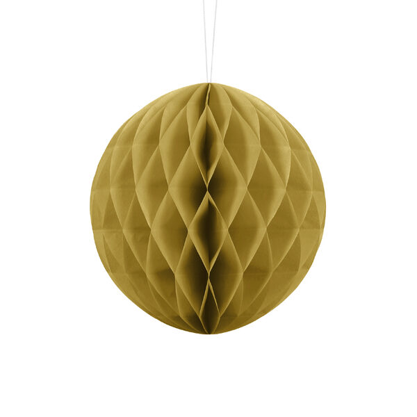Kula bibułowa, złoty, 20cm