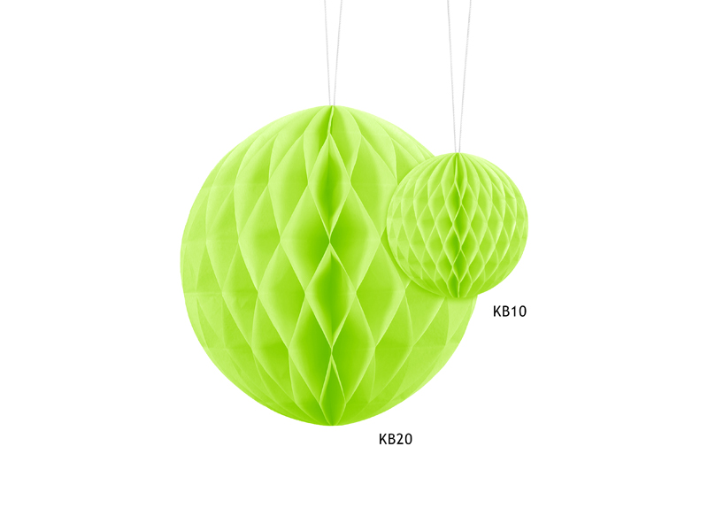 Kula bibułowa, z. jabłuszko, 20cm - obrazek 2