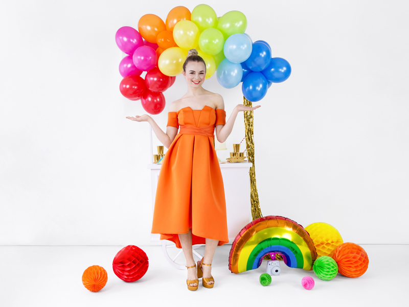 Kula bibułowa, z. jabłuszko, 20cm - obrazek 4