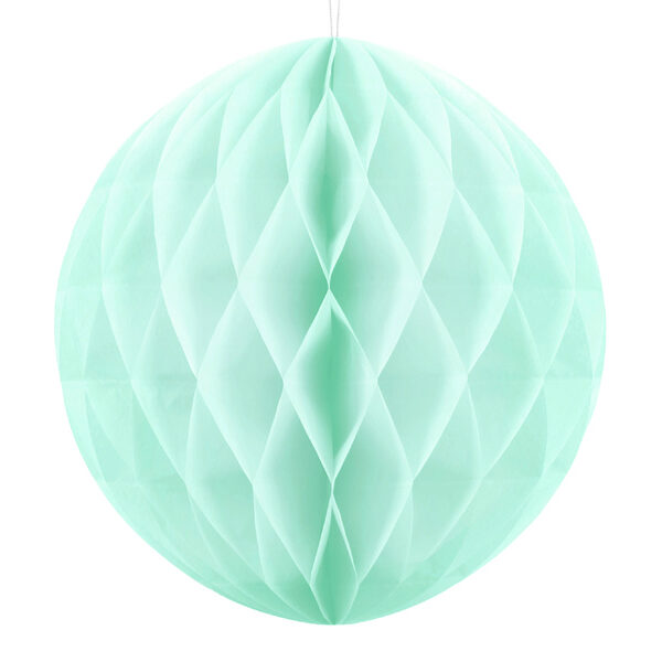 Kula bibułowa, jasna mięta, 20cm