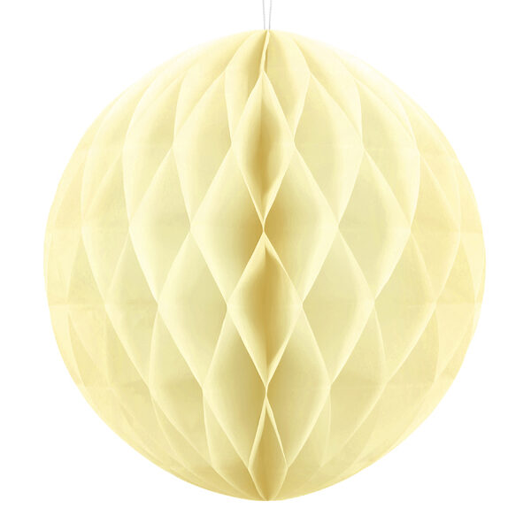 Kula bibułowa, słomkowy, 30cm