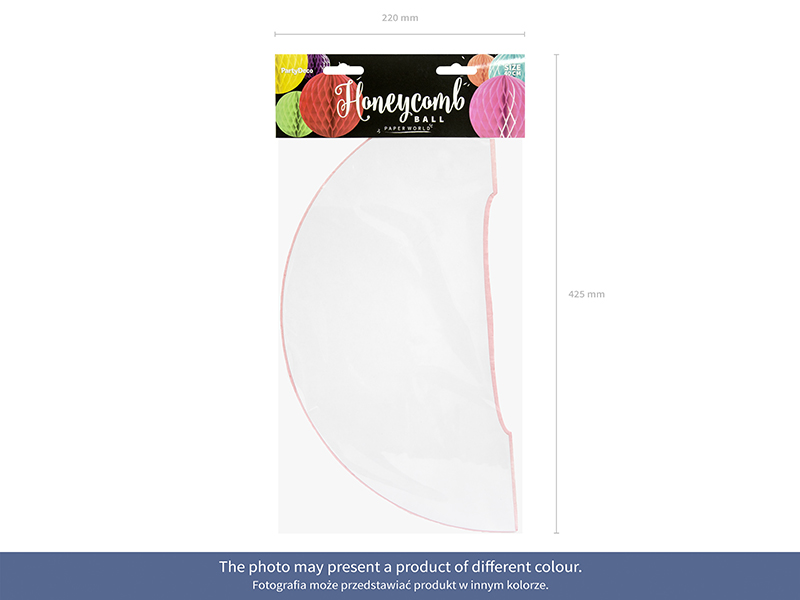 Kula bibułowa, liliowy, 40cm - obrazek 6