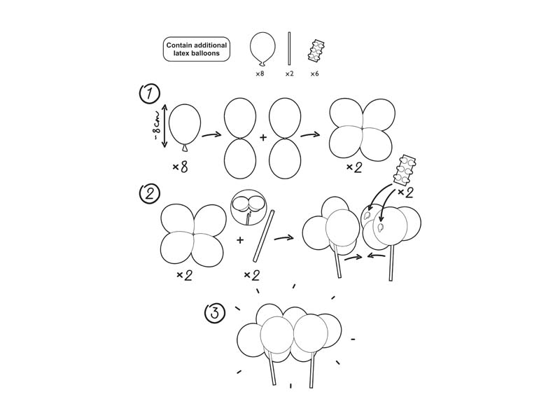 Balonowy topper na tort, tęcza, mix, 29 cm - obrazek 4