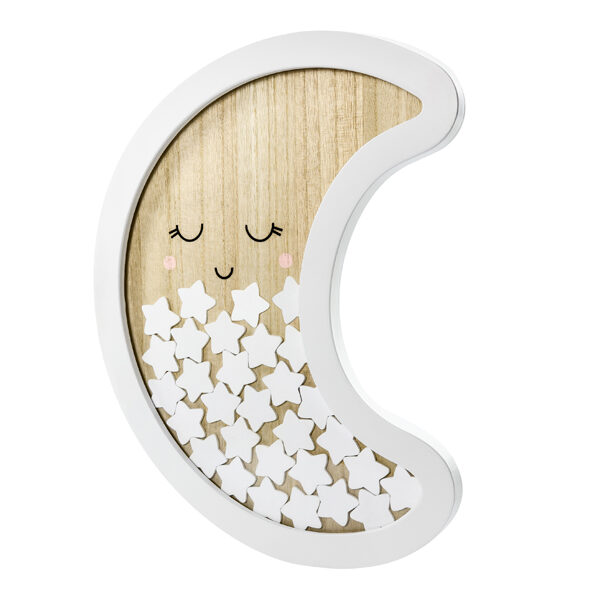 Drewniana księga gości - Księżyc, 38,5x30cm