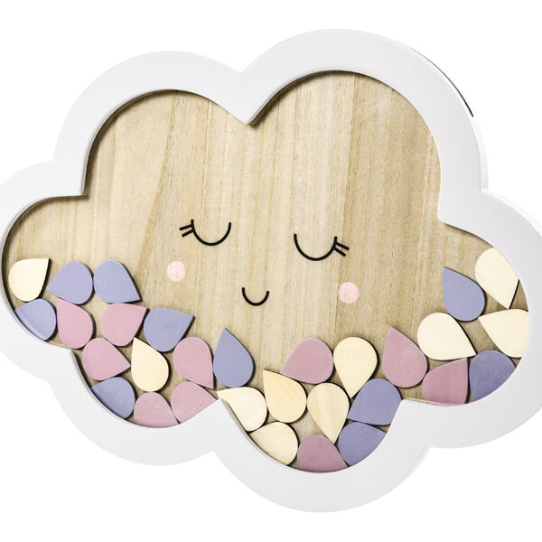 Drewniana księga gości - Chmurka, 30,5x43cm