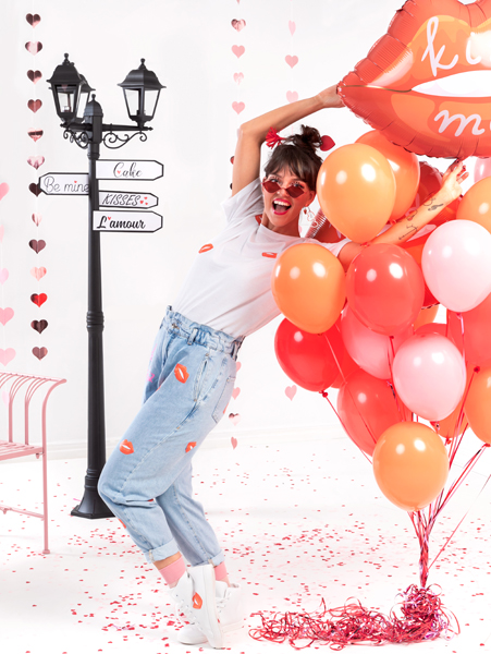 Konfetti Serca, 1,6x1,6 cm, czerwony, 15g - obrazek 6