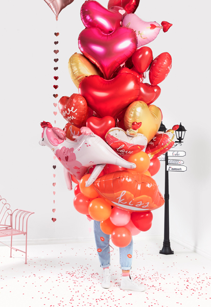 Konfetti Serca, 1,6x1,6 cm, czerwony, 15g - obrazek 7