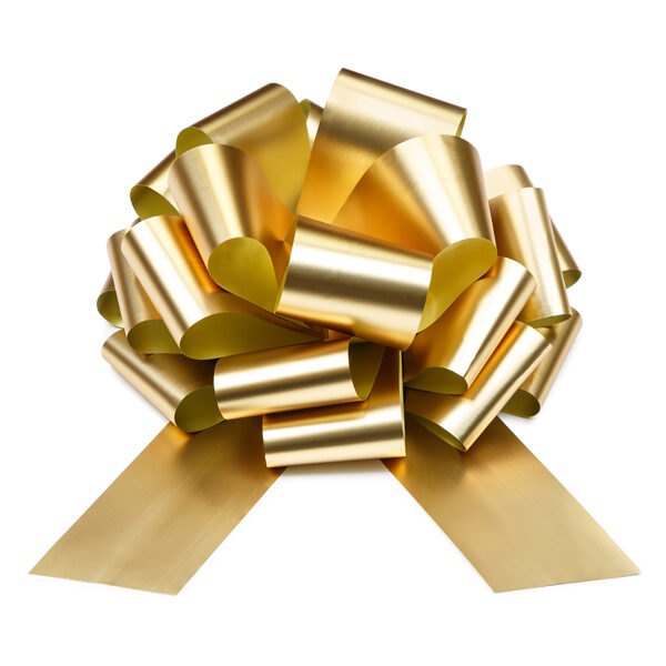 Kokarda dekoracyjna DIY, jasny złoty, 30 cm