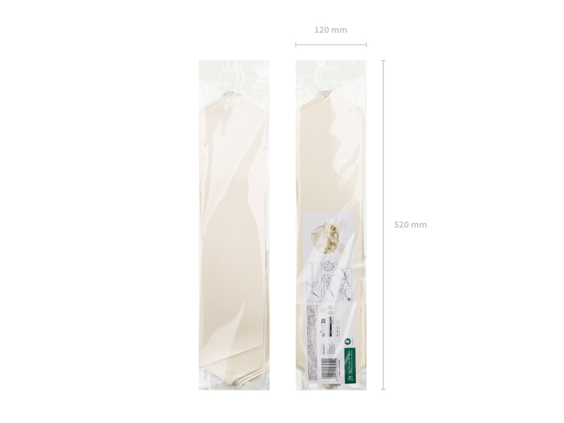 Kokarda dekoracyjna DIY, złamana biel, 40 cm - obrazek 3