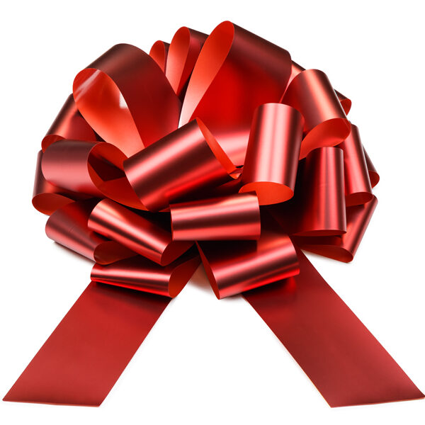 Kokarda dekoracyjna DIY, czerwony, 40 cm